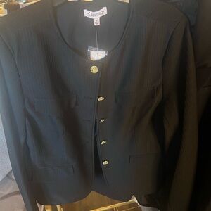 Nanette Lepore Black Blazer with Gold Accents